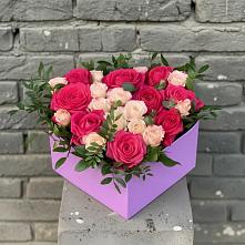 Цветочная композиция из Розы в коробке в Чесменке