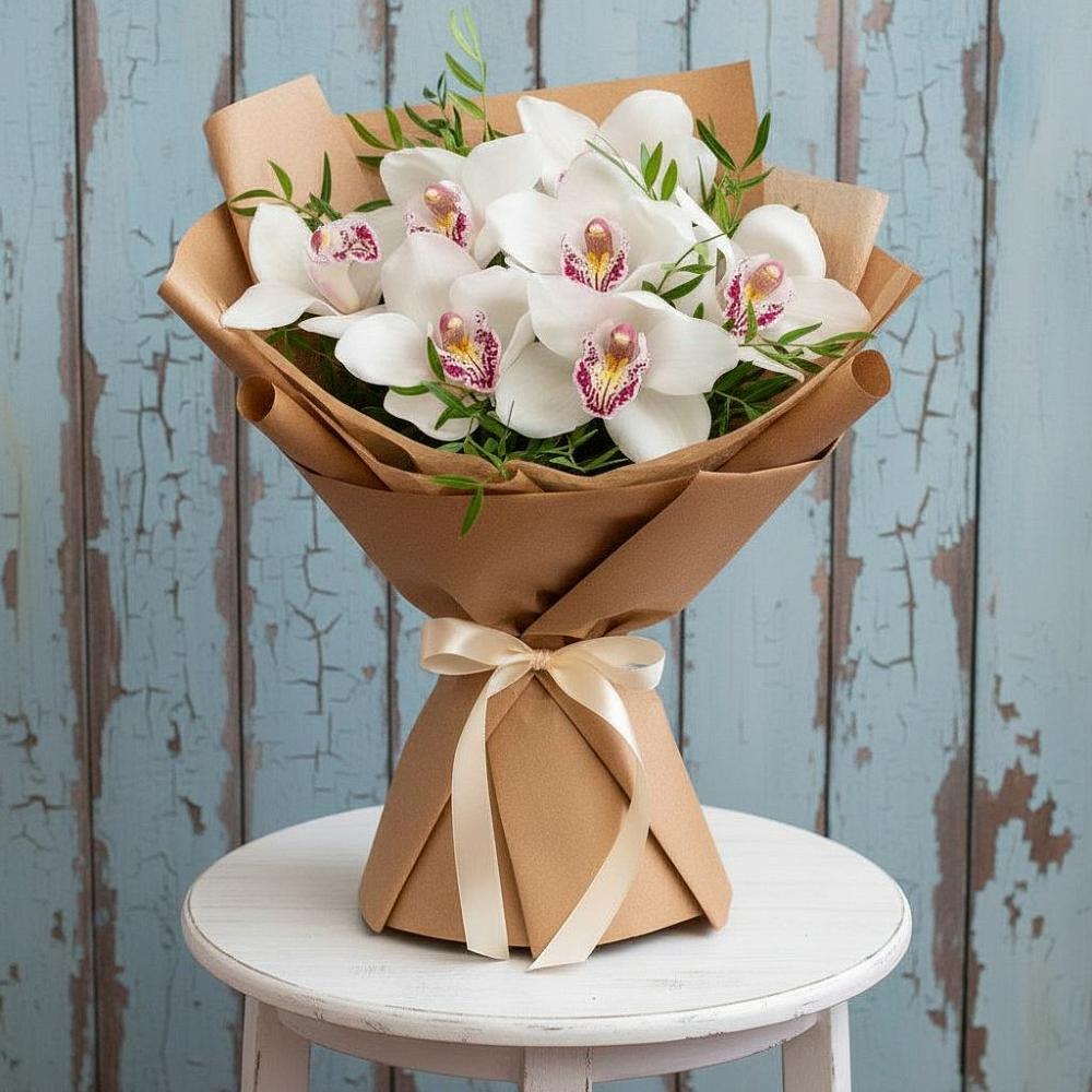 Букет цветов из: Орхидеи и Розы в Чесменке