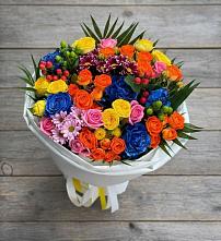 Букет цветов из:  Розы и Хризантемы в Чесменке