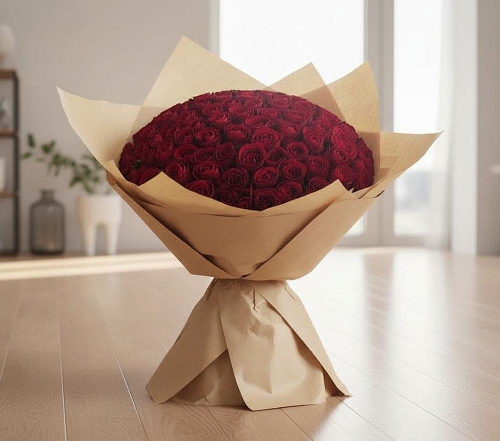 Букет 101 Красная роза в Чесменке