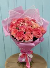Букет 15 Розовых роз Равель #REPLACE_PRED# Чесменке